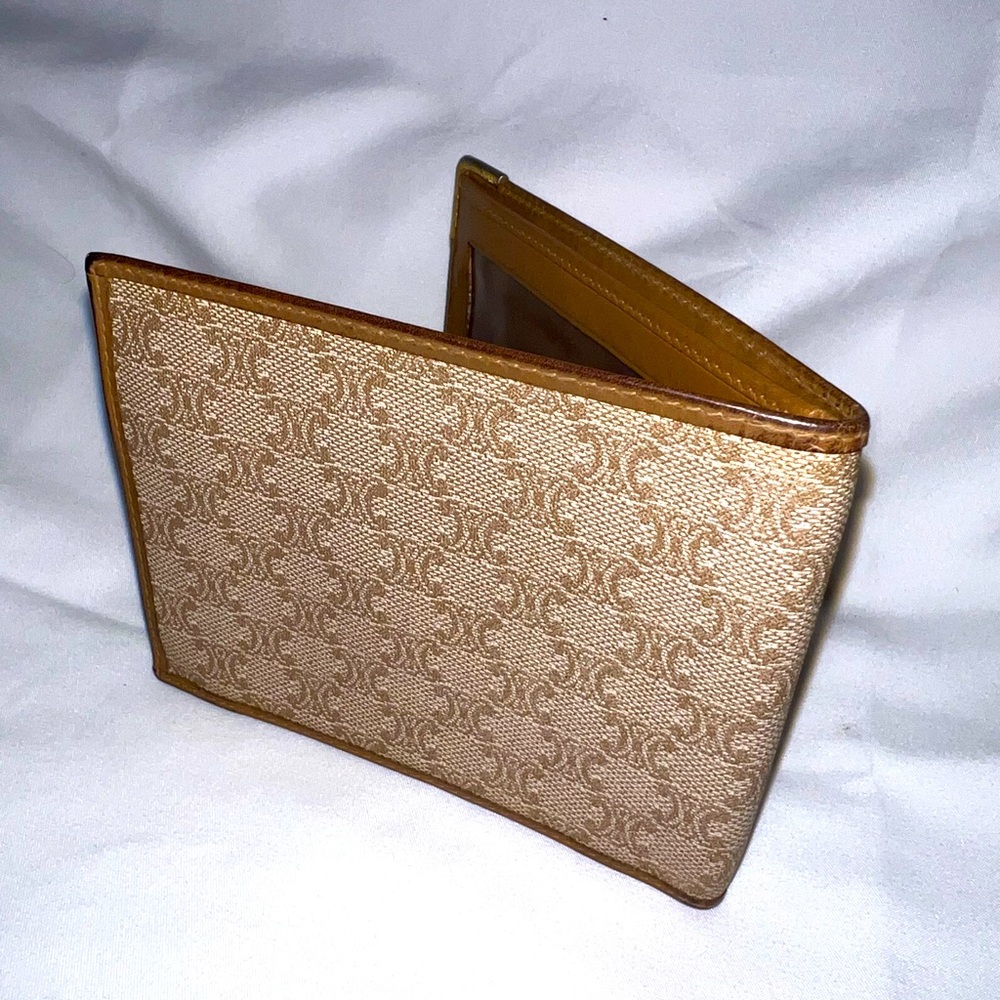 Vintage Celine macadam bifold compact wallet m 05